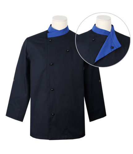 #zc1026 blue scheme chef coat