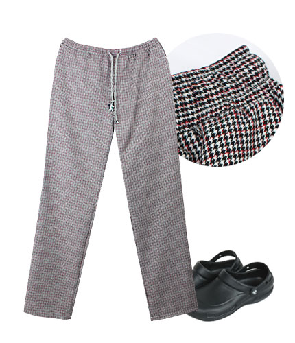 #zp1408 hound check pants_red