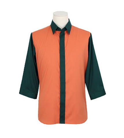 #zs1304 tie line scheme 7 sleeves shirts_orange